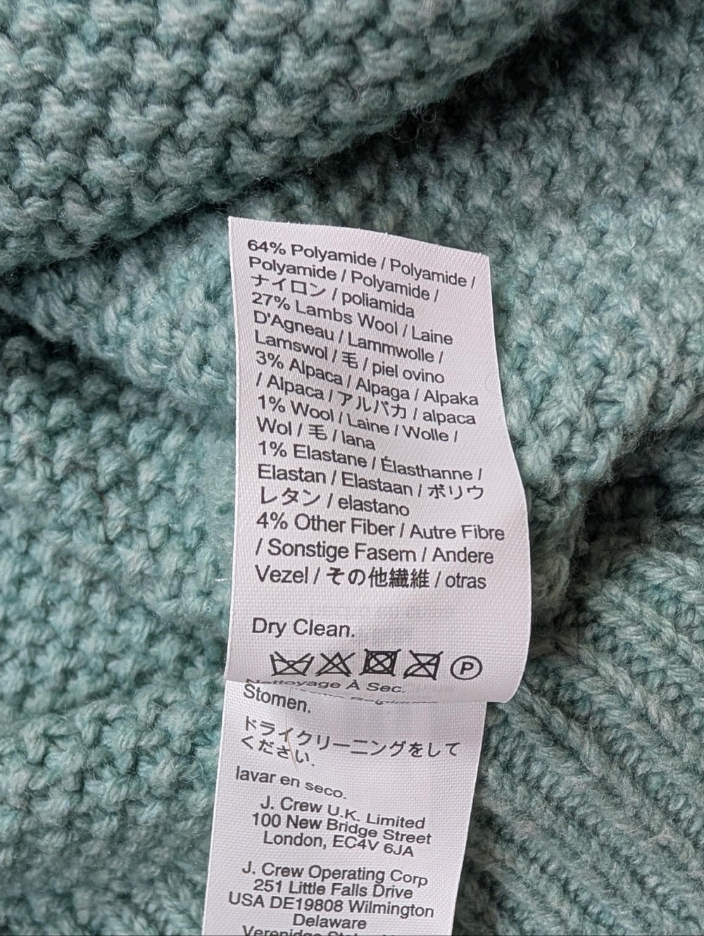 J. Crew Sweater Womens S Blue Aqua Fair Isle Zigzag Knit Wool Alpaca Casual - Picture 8 of 10